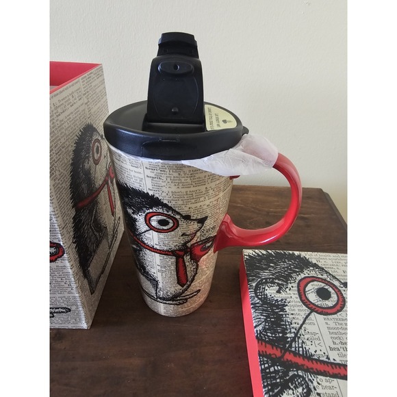 New - Cypress Refresh Perfect Cup Ceramic Travel Mug 17 Ounce Hedgehog Design - Picture 4 of 9